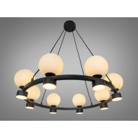 Підвісна люстра чорна матові скляні кулі лофт мінімалізм Diasha LQ7121/16BK