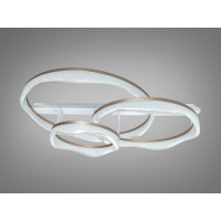 Стельова LED люстра шампань 170W 3 кільця з пультом Diasha MX86672/400+800+600CG