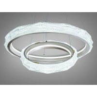 Підвісна люстра LED Diasha шампань 2 кільця 90 Вт Diasha MD3528/600+400CG