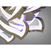 Сучасна декоративна люстра під стелю led з пультом, 115W, хром Diasha 8146/6+3HRLED3colordimmer