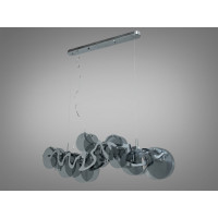 Ексклюзивна люстра підвіс з круглими скляними елементами, 7 ламп Diasha Y21053/L1000BK+HR