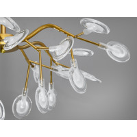 Декоративная люстра в зал 30 лампочки Diasha 886-30CGD