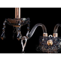 Акція!!! Якісне класичне бра з чорного скла із кришталями Diasha N8003/2GB