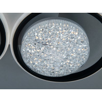Стельова LED люстра кільця біла чорна 82Вт пульт Diasha 2563WH+BKDIMMER