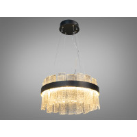 Підвісна кришталева світлодіодна люстра, 90 Вт, чорна Diasha 817/400PB