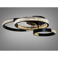 Кришталева світлодіодна люстра з пультом, диммером, 96W, чорна Diasha 5140/3BK