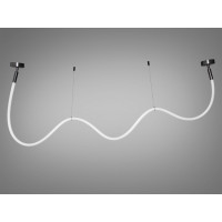 Унікальна офісна світлодіодна підвісна люстра Шланг, 28W, чорний хром Diasha SY9610-2500BHR Унікальна офісна світлодіодна підвісна люстра Шланг, 28W, чорний хром Diasha SY9610-2500BHR