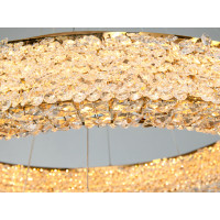 Люстра в зал LED  хром 80 Вт Diasha 7932/800+500S-gold