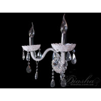 Класичне бра із білого скла Diasha 8007/2HR