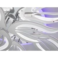 Стельова LED люстра 150 Вт хром з пультом до 25 м2 Diasha 2527/6+3HRLED3colordimmer