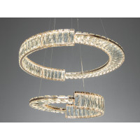 Світлодіодна люстра золото 103 Вт 2 кільця Diasha 561/600+400G