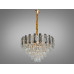 Вишукана підвісна кришталева люстра на 11 ламп, золото Diasha 2022/600SGD