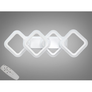 Світлодіодна люстра смарт світильник з пультом, 60Вт, чорна Diasha HA8160/2+2WHLED3colordimmer