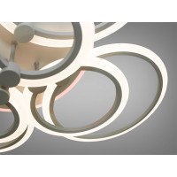 Потолочна люстра Diasha A8022 сіра з пультом і підсвіткою 175W Diasha A8022/8GRLED3colordimmer