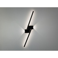 Лаконічне світлодіодне бра на стіну, 25W, чорний+білий Diasha Q3/800BK