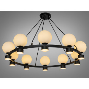 Підвісна люстра чорний 20 джерел світла Diasha LQ7121/20BK