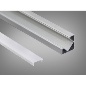 Профіль для LED стрічки, накладний кутовий Diasha PL-18x18-1M