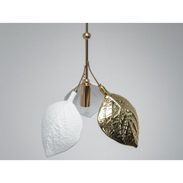 Підвіс Ginkgo Biloba золото фарфор 1xE14 Diasha 7238-1PGD