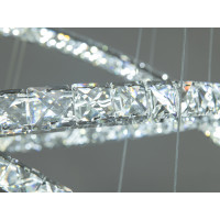 Светодиодная люстра 105 Вт Diasha 7201-9W/750+580+400HR