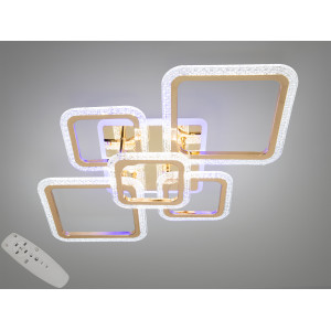 Стельова люстра LED чорна 85W 5 модулів 2+3 диммер Diasha A8170/2+3GLED3colordimmer
