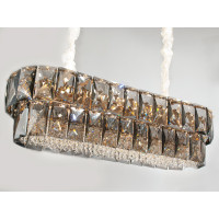 Кришталева люстра Diasha 8070 золото димчастий кришталь 11 ламп Diasha 8070-900x300G