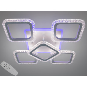 Стельова LED люстра біла 70W пульт димер 5 модулів Diasha AS8170/4+1WHLED3colordimmer