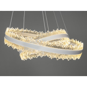 Люстра підвісна Diasha чорна кільця LED 140W Diasha D8751-600+400WH