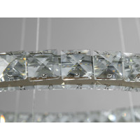 Сучасна LED люстра підвіс "Кришталеві кільця", 55W, золото Diasha 7206-6W/480+340G