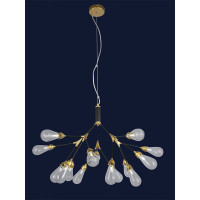 Люстра светильник подвесная в стиле лофт Levistella 918LP268-15 BK+CL