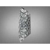 Елегантне класичне бра з кришталю під дві лампи, срібного кольору Diasha 9130-B420CH