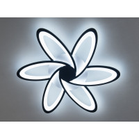 Сучасна пристельова світлодіодна люстра з пультом, 92Вт, чорна Diasha 2445/6BKdimmer