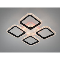 Стельова LED люстра чорна 55W пульт димер 4 мод Diasha AS8170/4BKLED3colordimmer