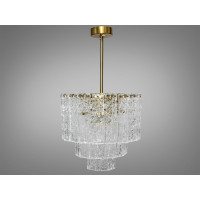 Дивовижна люстра підвіс зі скляними елементами на 5 ламп, бронза Diasha 816/400BR