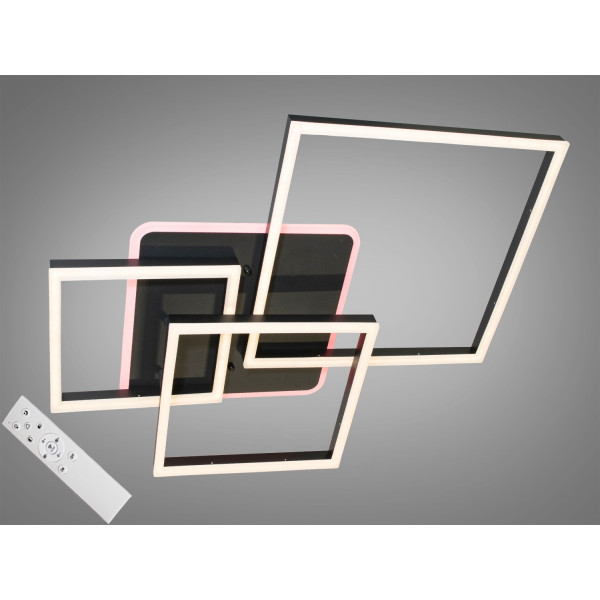 Сучасна стельова LED люстра з пультом, димером та підсвічуванням, 105W Diasha 11017/3BKLED3colordimmer Сучасна стельова LED люстра з пультом, димером та підсвічуванням, 105W Diasha 11017/3BKLED3colordimmer