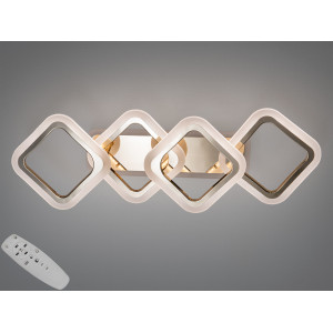 Світлодіодна люстра Diasha 8060 золото геометричний дизайн з пультом Diasha HA8160/2+2GLED3colordimmer