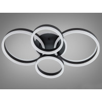 Люстра Diasha Rings чорна LED 4 кільця димер Diasha 2542BKLED3colordimmer