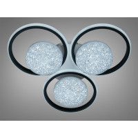 Стельова LED люстра кільця біла чорна 82Вт пульт Diasha 2563WH+BKDIMMER