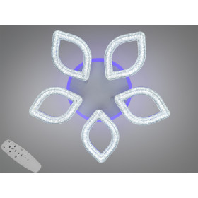 Стельова LED люстра біла 52W пульт димер 5 пелюсток Diasha S2599/5WHLED3colordimmer