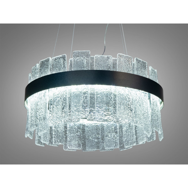 Яскрава підвісна кришталева світлодіодна люстра, 90 Вт, бронза Diasha 817/400PB