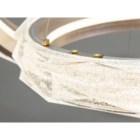 Підвісна люстра LED Diasha шампань 2 кільця 90 Вт Diasha MD3528/600+400CG