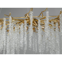 Хрустальная люстра в зал 15 ламп Diasha 605-L1500GD