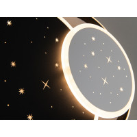 Сучасна пристельова світлодіодна люстра з пультом, 100Вт, білий+чорний Diasha 2447WH+BKdimmer