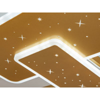 Стельова світлодіодна люстра кільця з пультом, 35Вт, білий+чорний Diasha 2449Gdimmer