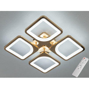 Світлодіодна люстра смарт світильник з пультом, 60W, золото Diasha S8060/4G