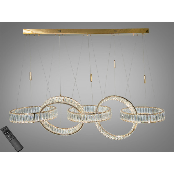 Люстра LED  5 кілець 195 Вт Diasha 523/400x5G