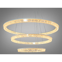 Підвісна LED люстра кільця біла 220 Вт 38-40 м² Diasha D9711/800+600+400WH