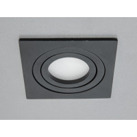 Квадратний поворотний точковий алюмінієвий світильник, чорний Diasha PMR-201-S-BK