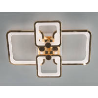 Плоска світлодіодна люстра з пультом, диммером, підсвіткою, 70W Diasha 8208/4GLED3colordimmer