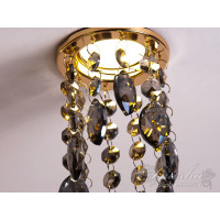 Точковий світильник із кришталевими підвісками Diasha 6016AGD-SM