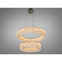 Підвісна кришталева світлодіодна люстра 85Вт хром Diasha 505-600+400CH